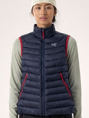 Arc’teryx Cerium LT Down Vest Women’s M Nighthawk Navy Red